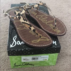Sam Edelman Leopard calf Hair Gigi Brahma Sandals